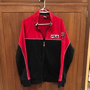 Fila Italia Vintage red and Black Track Jacket mens XL